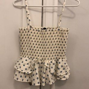 Zara Ruffled peplum with removable straps